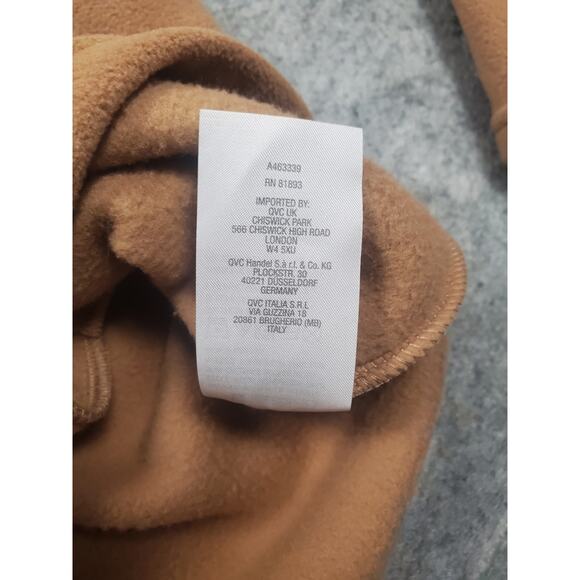 Women's Denim & Co Size Large Tan Full Zip Fleece Jacket - Picture 6 of 8